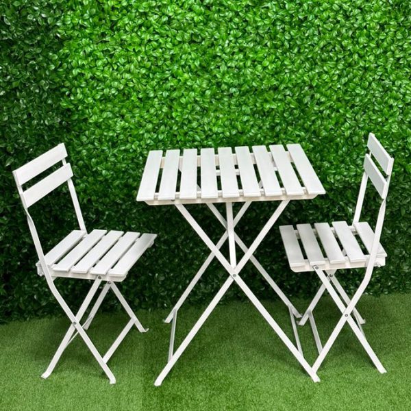 میزو صندلی تاشو چوب فلز سفید