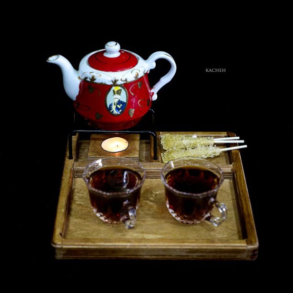 سینی چای همراه با گرمکن کد 222