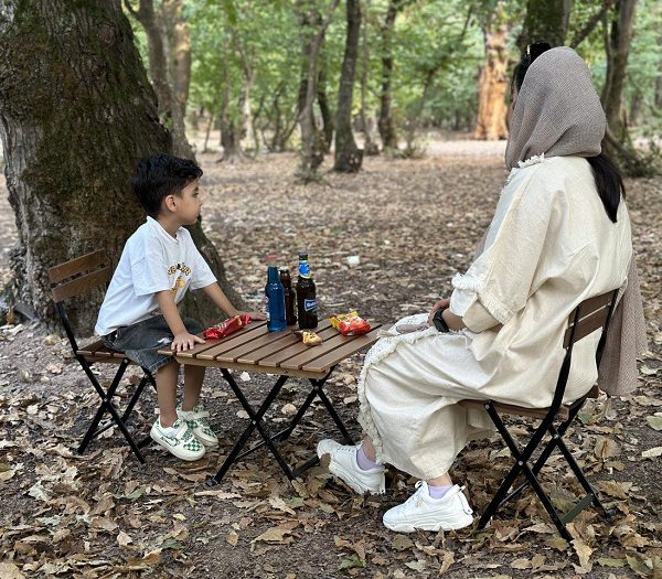 میزوصندلی تاشو مسافرتی چوب و فلز