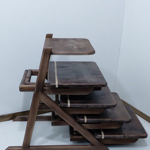 میز عسلی تاشو کامل چوبی.