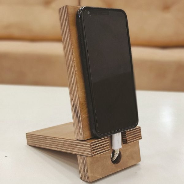 استند موبایل چوبی