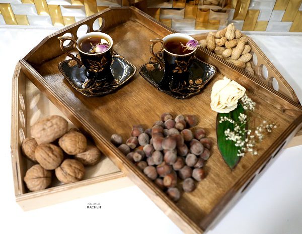 سینی کامل چوبی در دو سایز