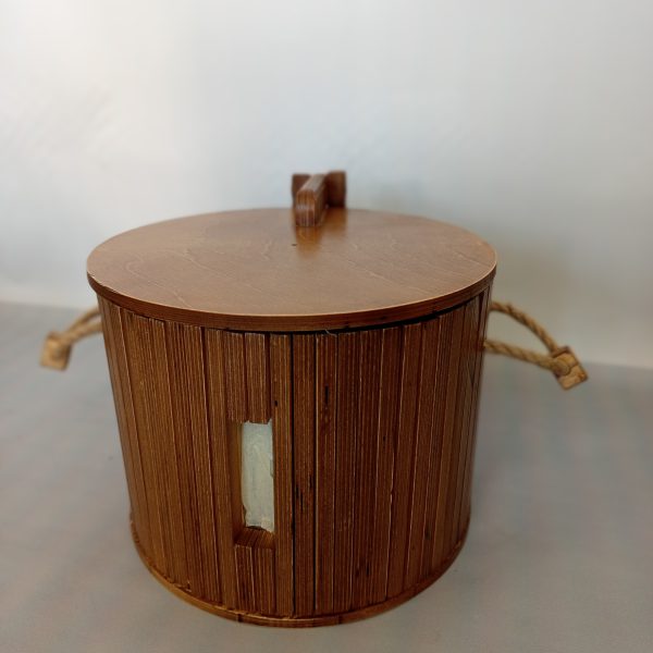 جا برنجی درب دار کامل چوبی